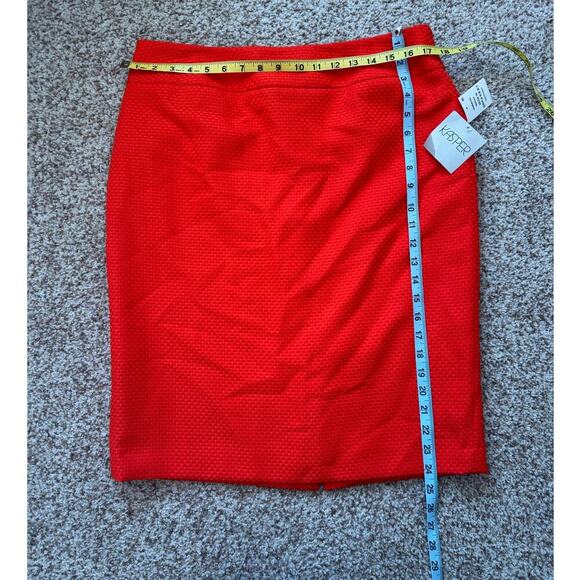 NWT - KASPER Skirt, size Women;s 10, Bright Red/Orange - Picture 6 of 11